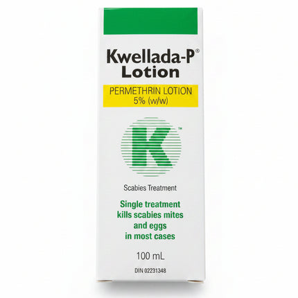 Kwellada P Lotion - 100ml - Single Treatment, Kills Scabies, Mites & Eggs