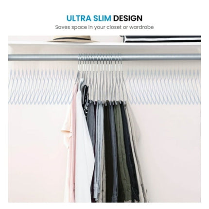 Zober 50PC Grey Non-Slip Velvet Hanger