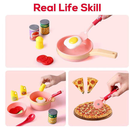 28  Pcs Kids Kitchen Toy w/ Foods