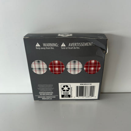 Holiday Time 4 Pcs Coaster Set (WMCAXS23110) 3.9 in. x 3.9 in. Each