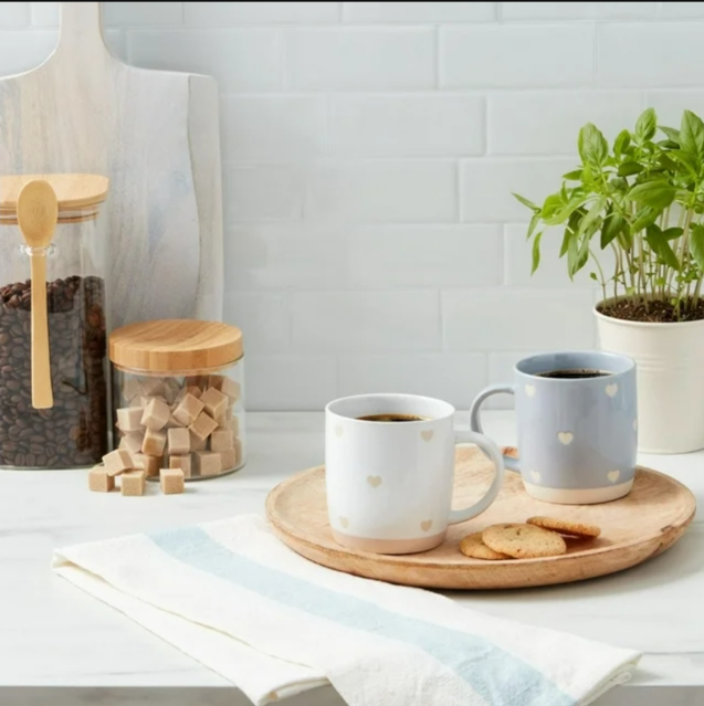 FRAÎCHE 2 Pack Spring Hearts Mugs Set