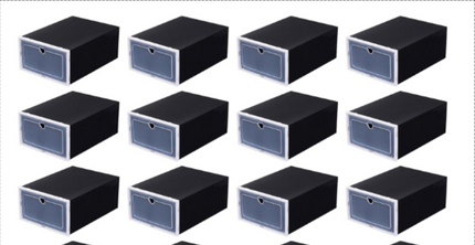 12 Pack Shoe Storage Organizer Boxes, Shoe Boxes Clear Plastic Stackable, Shoe Organizer for Closet, Plastic Shoe Boxes with Lids, Shoe Containers for Entryway, Bedroom