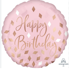Anagram Standard 17" Foil Happy Birthday Balloon, 1-piece