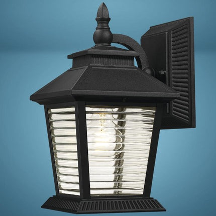 PreviousNext Patriot Lighting Horizon Matte Black Outdoor Wall Light, 1PC