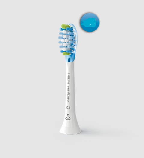 Philips Sonicare C3 Premium 1PC All-in-One, Genuine Replacement Toothbrush Head, HX9045/50