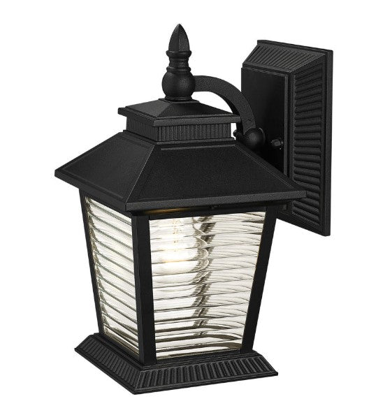 PreviousNext Patriot Lighting Horizon Matte Black Outdoor Wall Light, 1PC