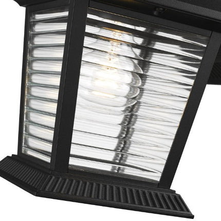 PreviousNext Patriot Lighting Horizon Matte Black Outdoor Wall Light, 1PC