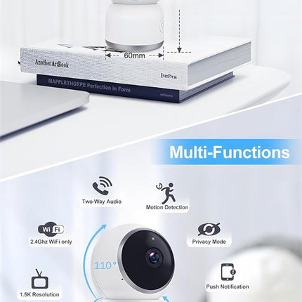 Molintell Security Camera Indoor Wireless WiFi 2K, Baby Monitor