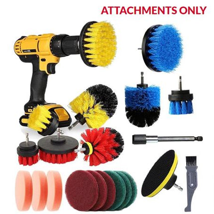 NEW, Iclean 20PC Drill Brush Power Clean Scrub + Pad Replacements Kit ATTACHMENT