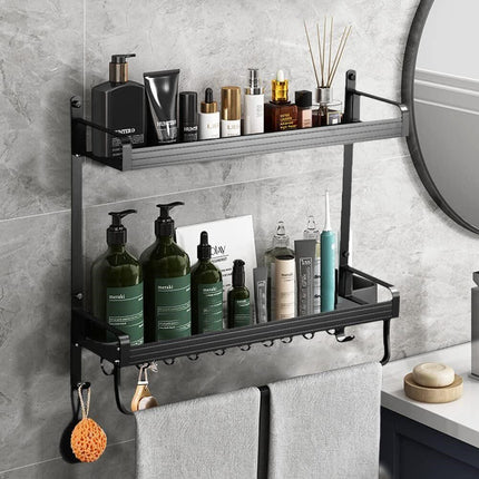 KUSARKO 2PC Adhesive Mounted Shower Caddy