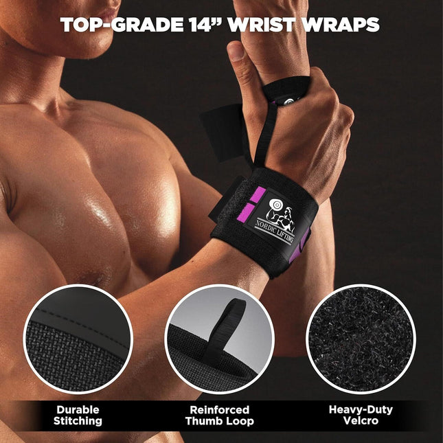 NORDIC Wrist Wraps + Lifting Straps Bundle