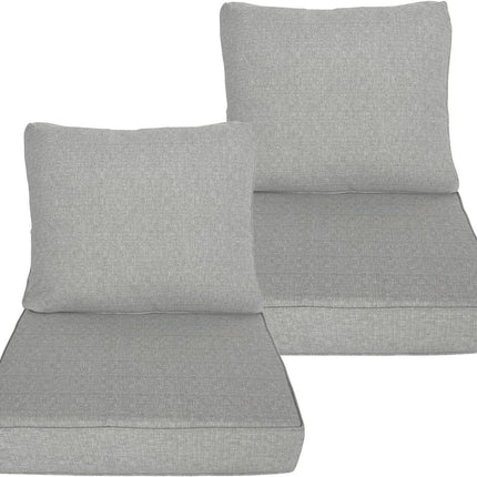 Localive 22x24 inch Outdoor/Indoor Deep Seat Patio Cushions Set of 2 Deep Seat Bottom Resilient Foam Filling with Zipper Water Repellent Abrasion-Resistant UV Resistant Weather Resistant Toffee