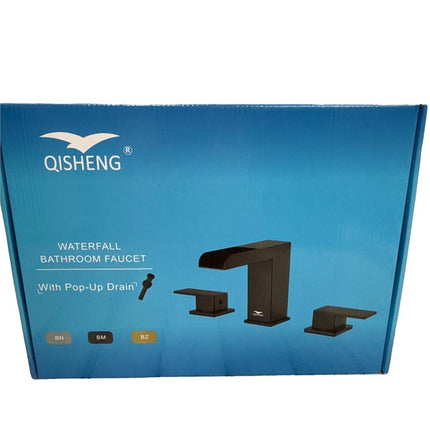 QISHENG Brushed Nickel 8" Waterfall Bathroom Faucet
