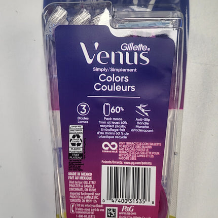 Venus 4-PACK Simply 3 Women's Disposable Razors