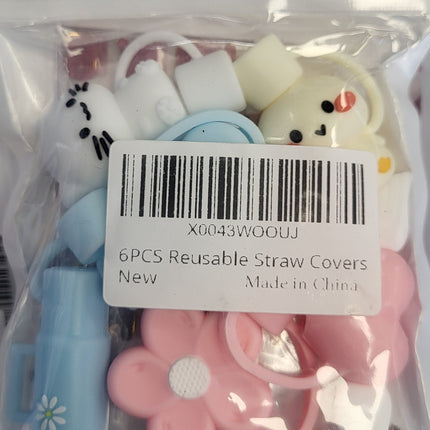 6PCS REUSABLE STRAW COVERS