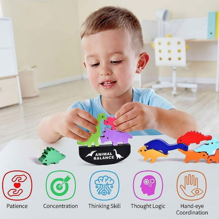 NOKONWOOD Dino Balancing Toy Set, Ages 3+