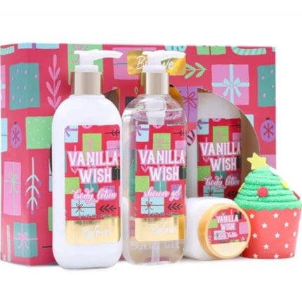 BFFLOVE Women's 4PCS Vanilla Holiday Bath and Body Gift Set