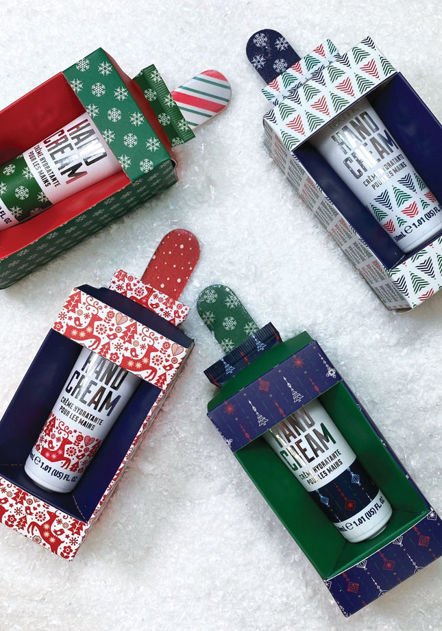 Christmas Novelty Hand Cream + Nail File Set, 1pc