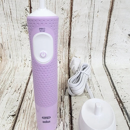 Braun Oral-B Pro Timer 3708 Electric Toothbrush Handle with Charging Base, LILAC