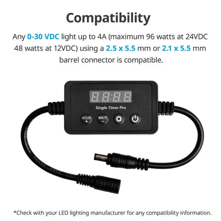 NICREW Single Channel LED Light Timer for Aquarium, LED Digital Dimmer