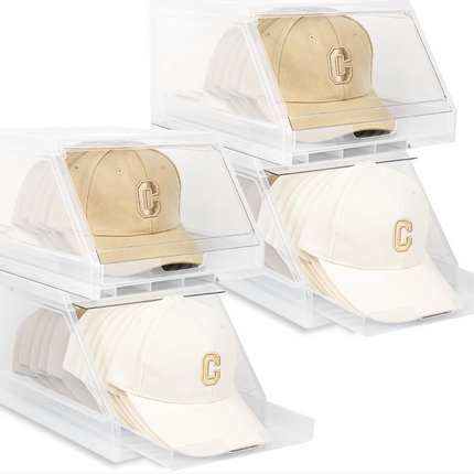 PALORA 4PC Clear Hat Storage Container