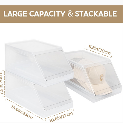 PALORA 4PC Clear Hat Storage Container