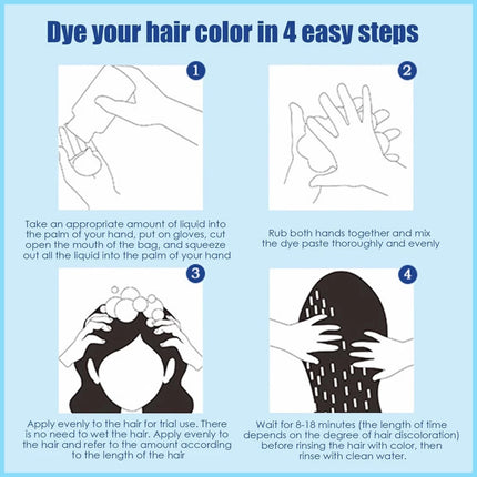 Plant Bubble Plant Hair Coloring Shampoo 3 In 1 Hair Coloring Shampoo Dye Long-lasting Effective Shampoo