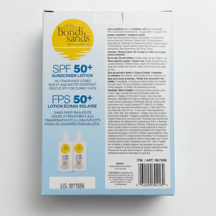 2Pack Bondi Sands Sunscreen Lotion SPF FPS 50+, 500ml Each