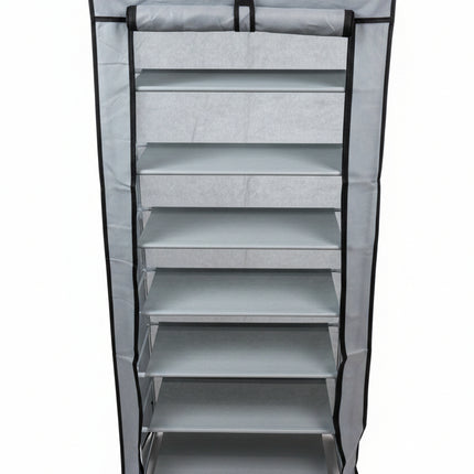 8 Layer Non-Woven Shoe Rack - Grey