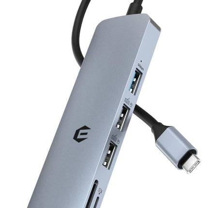 USB-C 6 IN 1 Hub with 4K HDMI Output &amp; 3 USB Ports &amp; SD/TF Card Reader Port