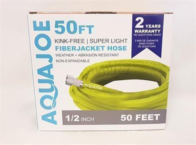 Ultra Flexible Kink Free Fiberjacket 50ft Garden Hose, Green