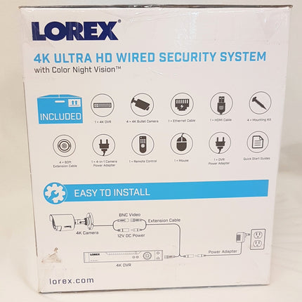 Lorex 8-Channel 4K UHD DVR 2TB HDD and 4 4K Color Night Vision Cameras LHV5108