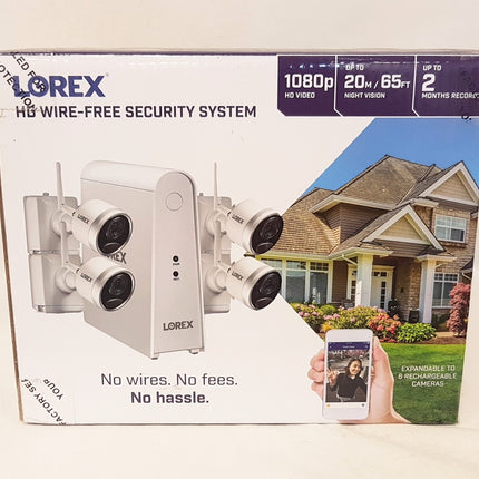 NEW LOREX Wire Free Security System With 4 cameras and batteries 16 GB LHWF16G32