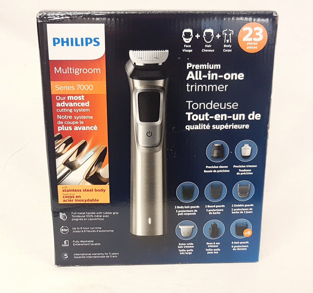 PHILIPS 7000 Series Norelco Steel Multigroom All-in-One Trimmer MG7750 - 22 PCS LIKE NEW
