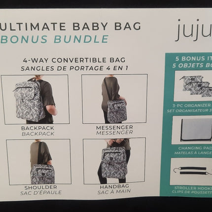NEW, JuJuBe 4-In-1 Core Convertible Diaper/Backpack/Messenger Bag, JB21430