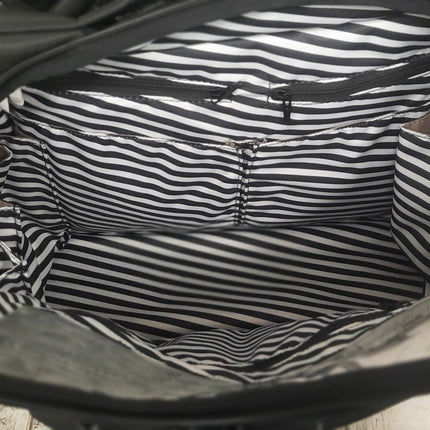 NEW, JuJuBe B.F.F Unisex ONYX Diaper Backpack Bag, BLACK OUT 15FM02X