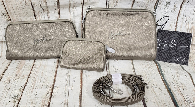 NEW, JuJuBe Unisex Vegan Leather 3 Baglets Set, Luminaire 18LA01LS