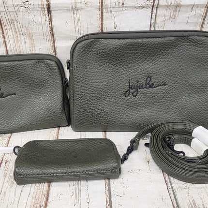 NEW, JuJuBe Unisex Vegan Leather 3 Baglets Set, Olive 18LA01LO