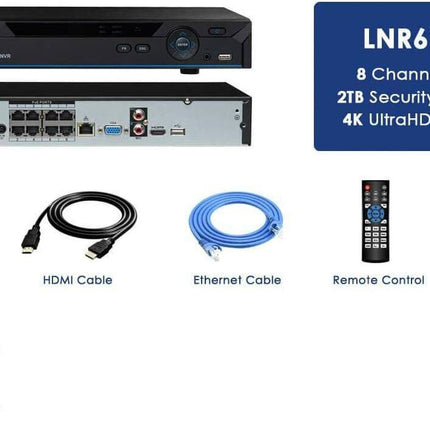 Lorex 4K Ultra HD NVR 6100 Series 8 Channel 2 TB  HD- LNR6108