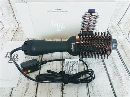 L’ange Hair Le Volume 2 in 1 Volumizing Brush Dryer Black & Gold Used Like New Used Like New