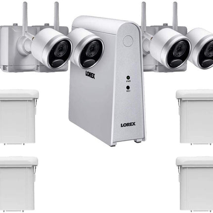NEW LOREX Wire Free Security System With 4 cameras and batteries 16 GB LHWF16G32