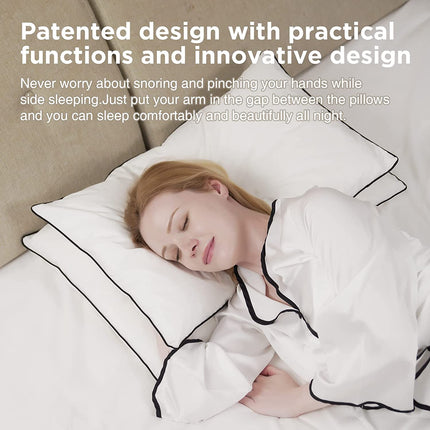 NEW DOWNFORT Side Sleeper Down Pillow, Smooth Breathing, Ergonomics Bed Pillow