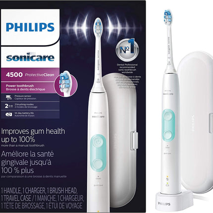 NEW SEALED Philips Sonicare ProtectiveClean 4500 Rechargeable Electric Toothbrush (White)