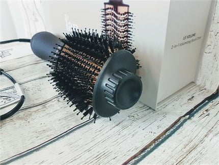 L’ange Hair Le Volume 2 in 1 Volumizing Brush Dryer Black & Gold Used Like New Used Like New